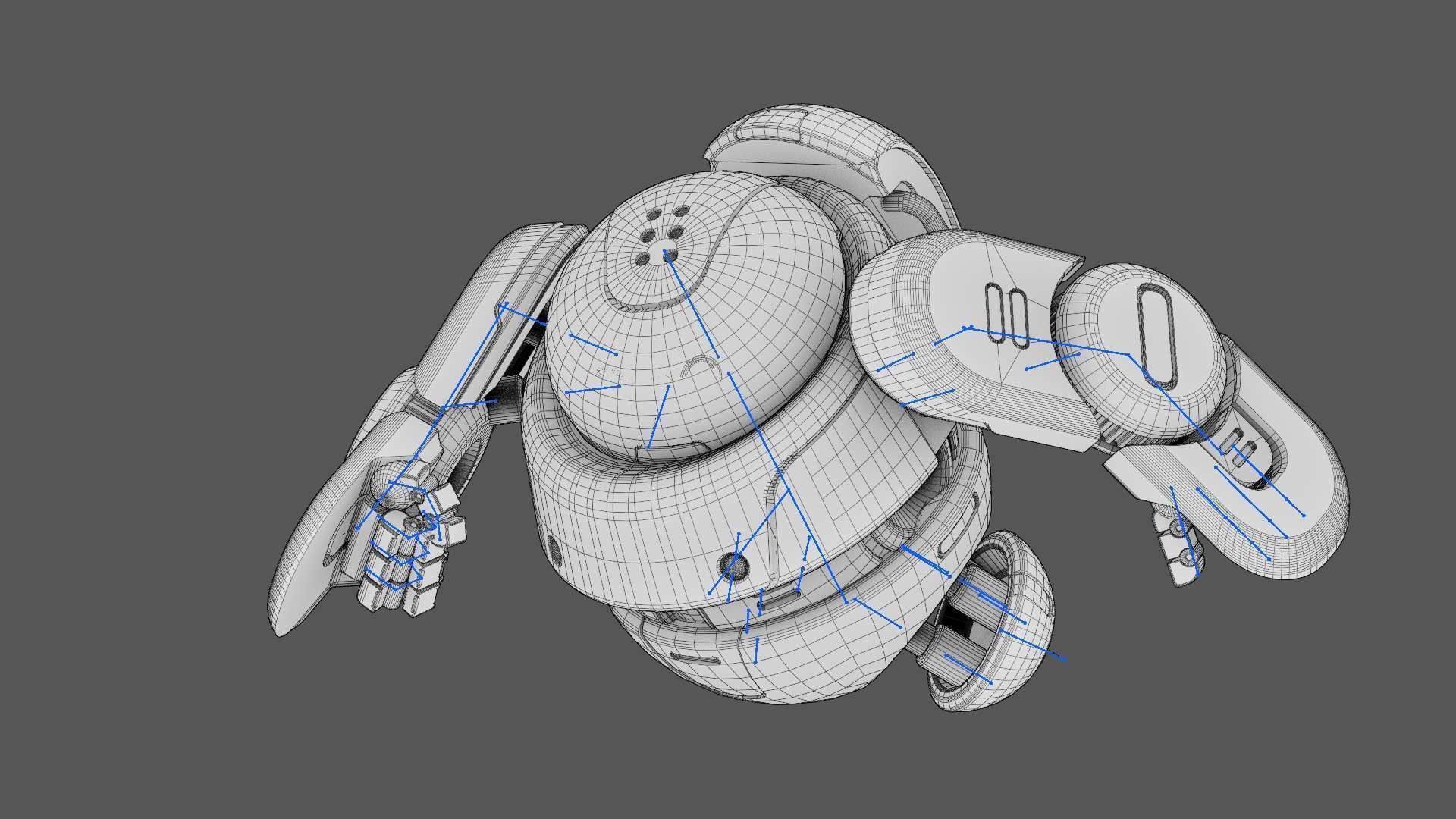 DRONE BOT S-2000 RIGGED 3D model_38