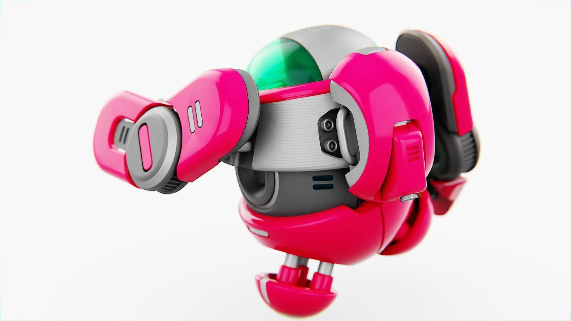 DRONE BOT S-2000 RIGGED 3D model_11