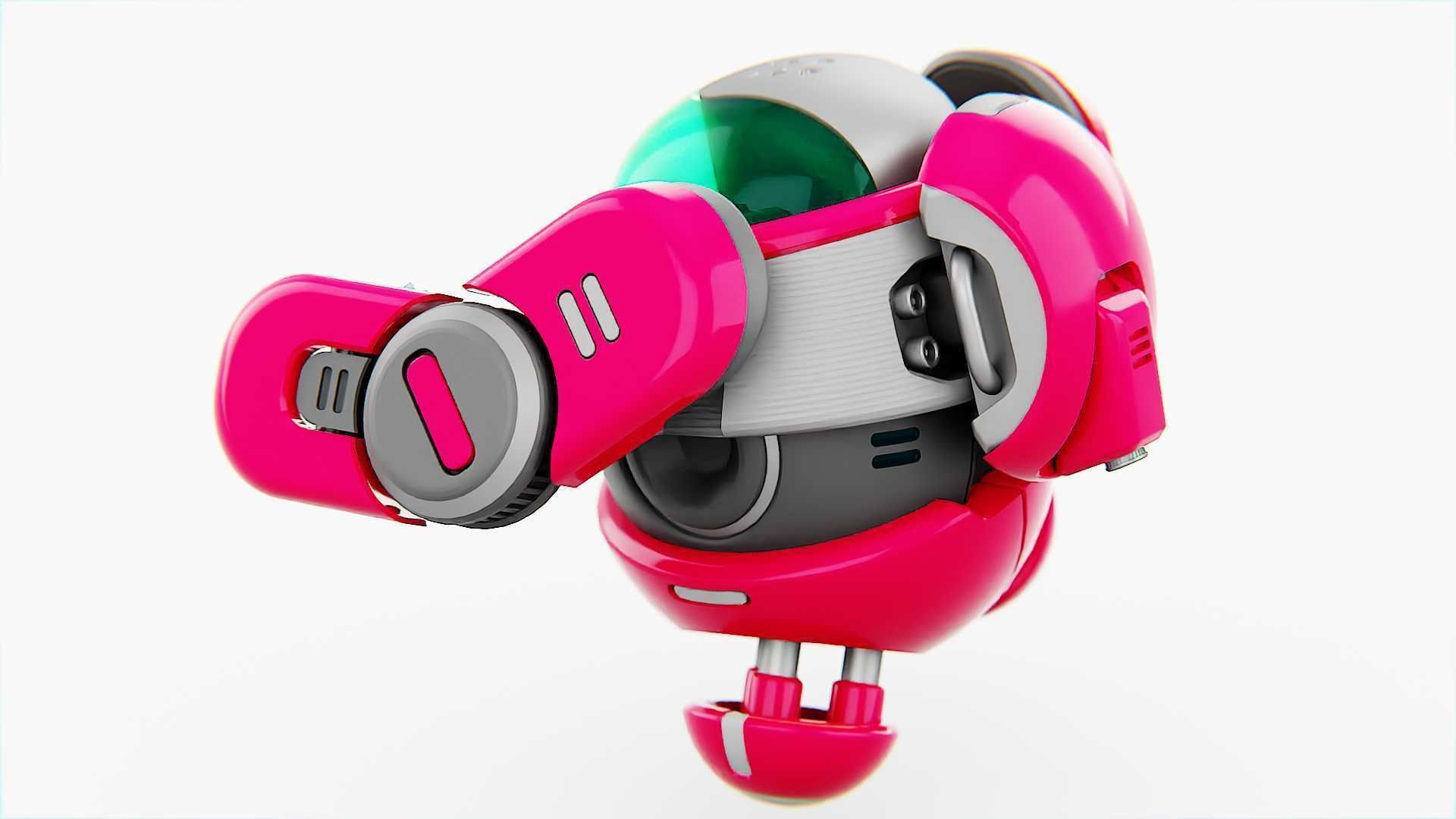 DRONE BOT S-2000 RIGGED 3D model_12