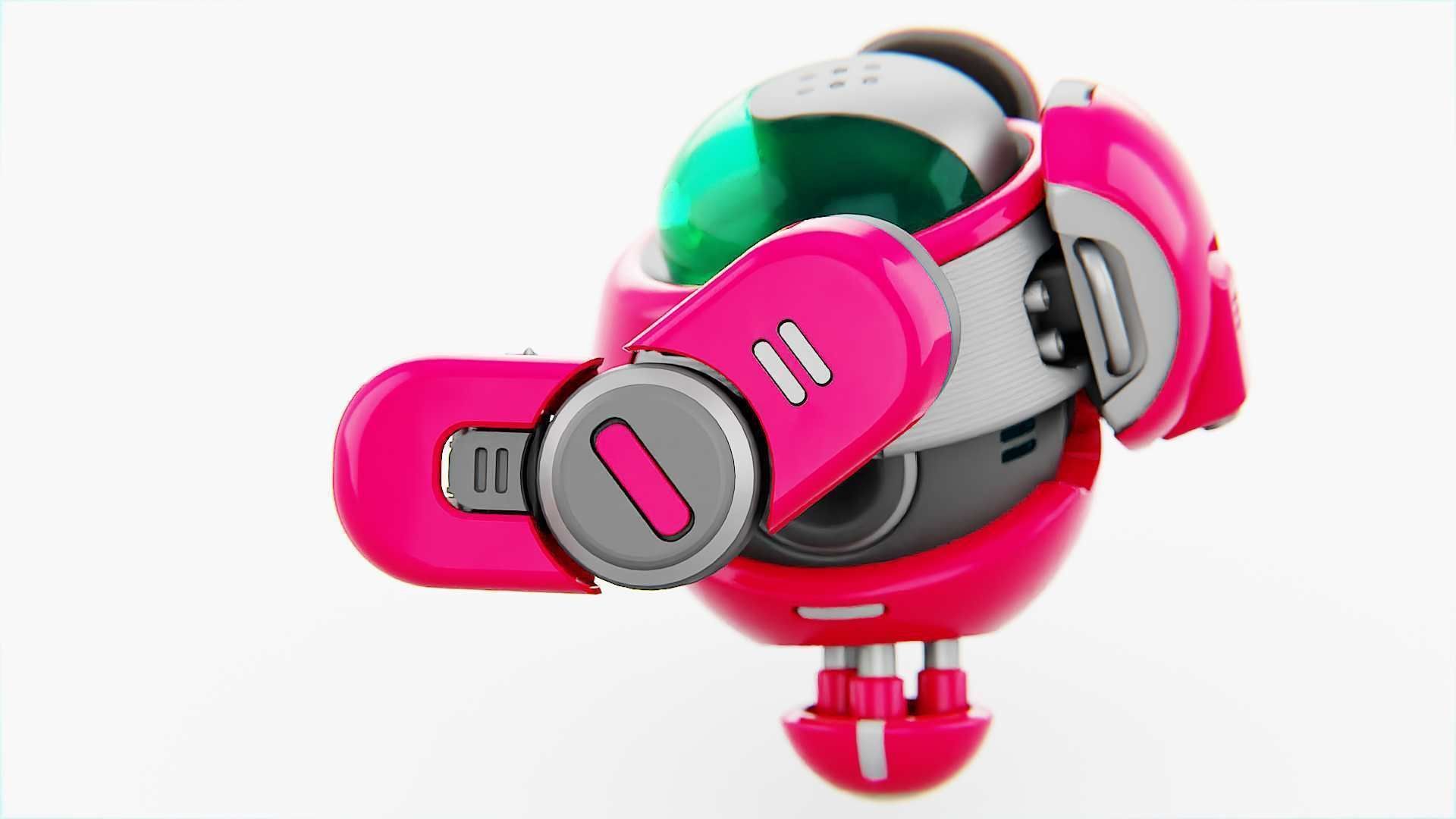 DRONE BOT S-2000 RIGGED 3D model_13