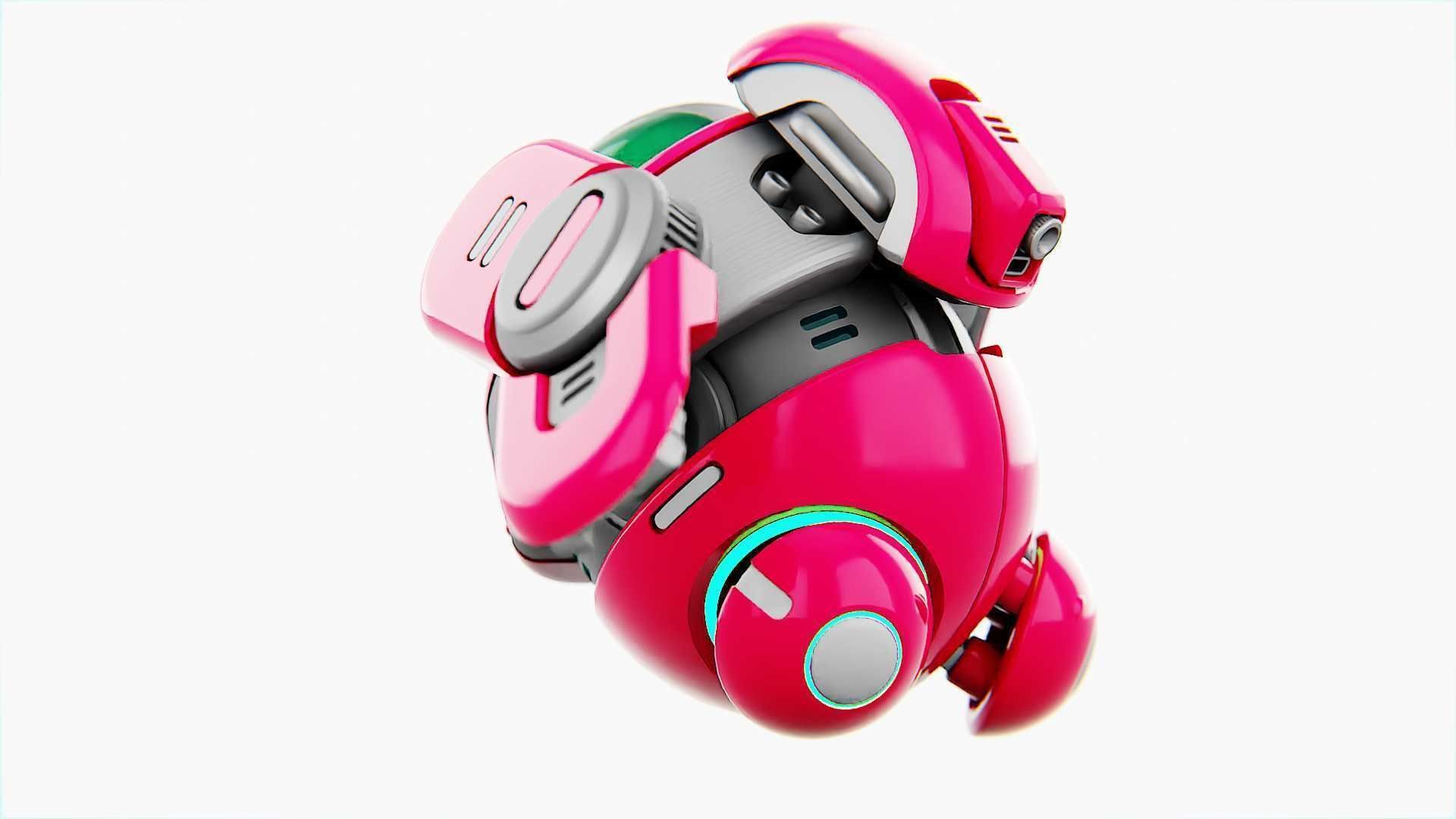 DRONE BOT S-2000 RIGGED 3D model_28