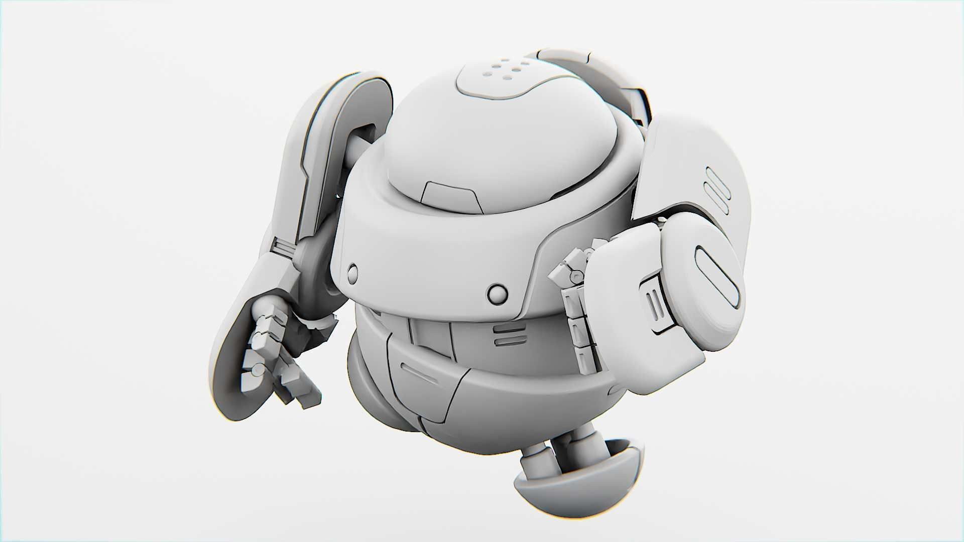 DRONE BOT S-2000 RIGGED 3D model_32