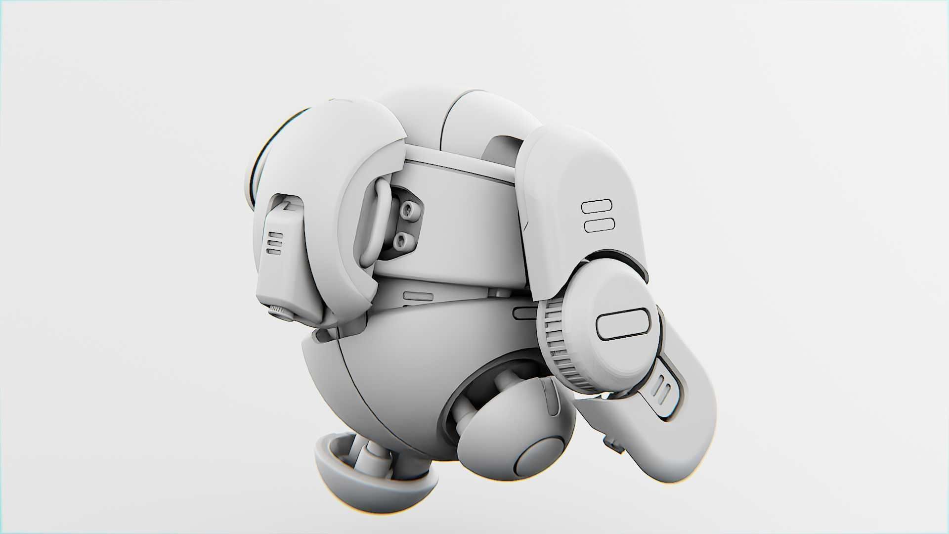 DRONE BOT S-2000 RIGGED 3D model_34
