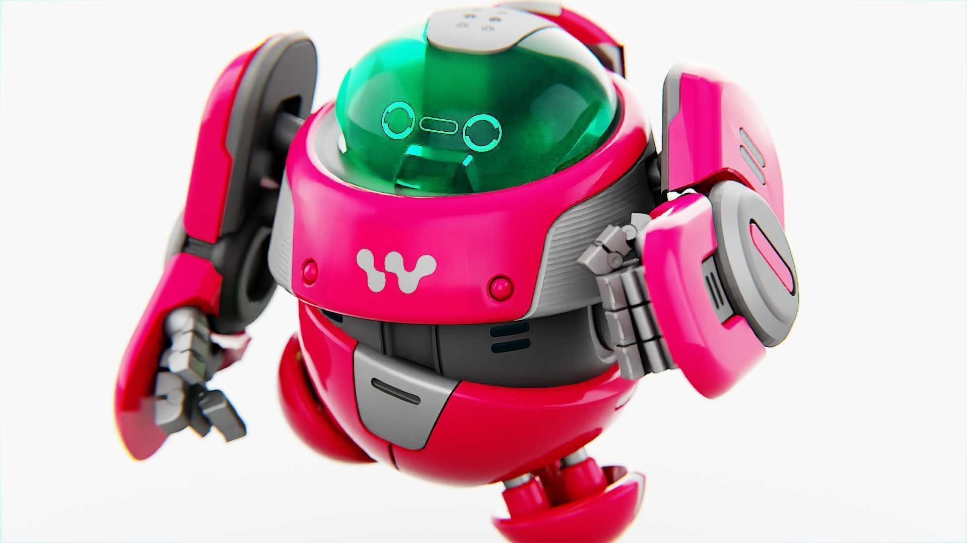 DRONE BOT S-2000 RIGGED 3D model_17