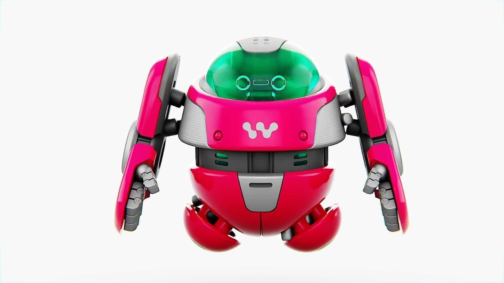 DRONE BOT S-2000 RIGGED 3D model_19