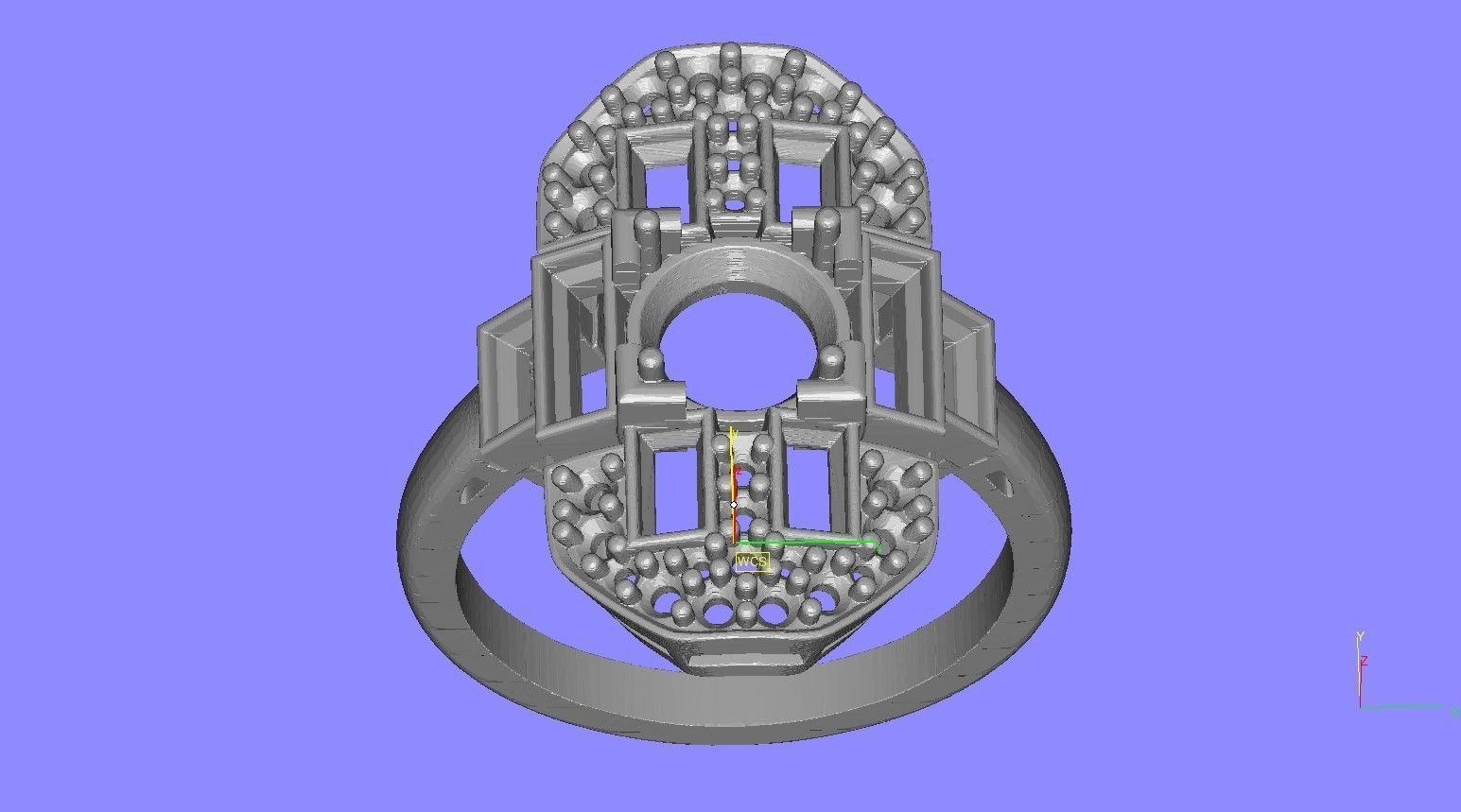 Round and Baguette Bezel Set Solitaire Engagement Ring 3D print model_13