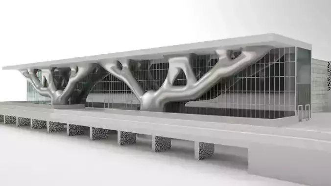 Qatar National Convention Center QNCC Low-poly 3D model
