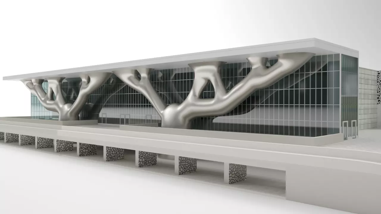 Qatar National Convention Center QNCC Low-poly 3D model_0