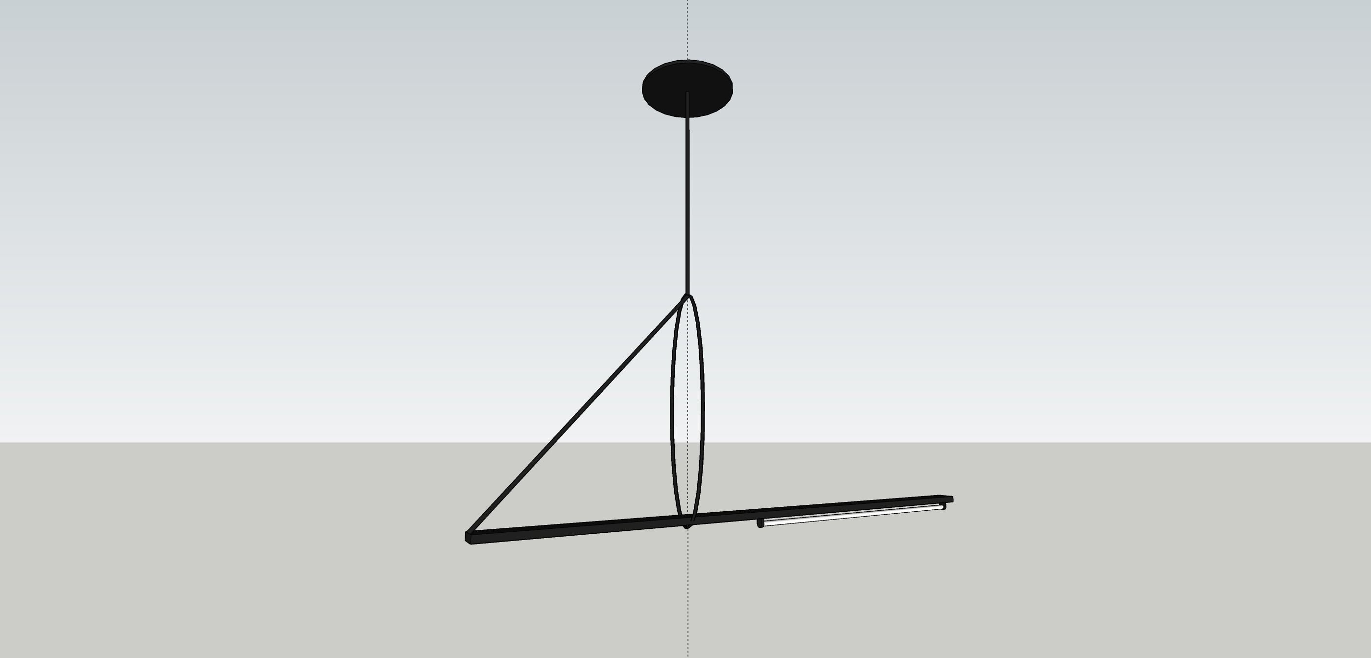 modern chandelier pendant 3d model 3D model_2