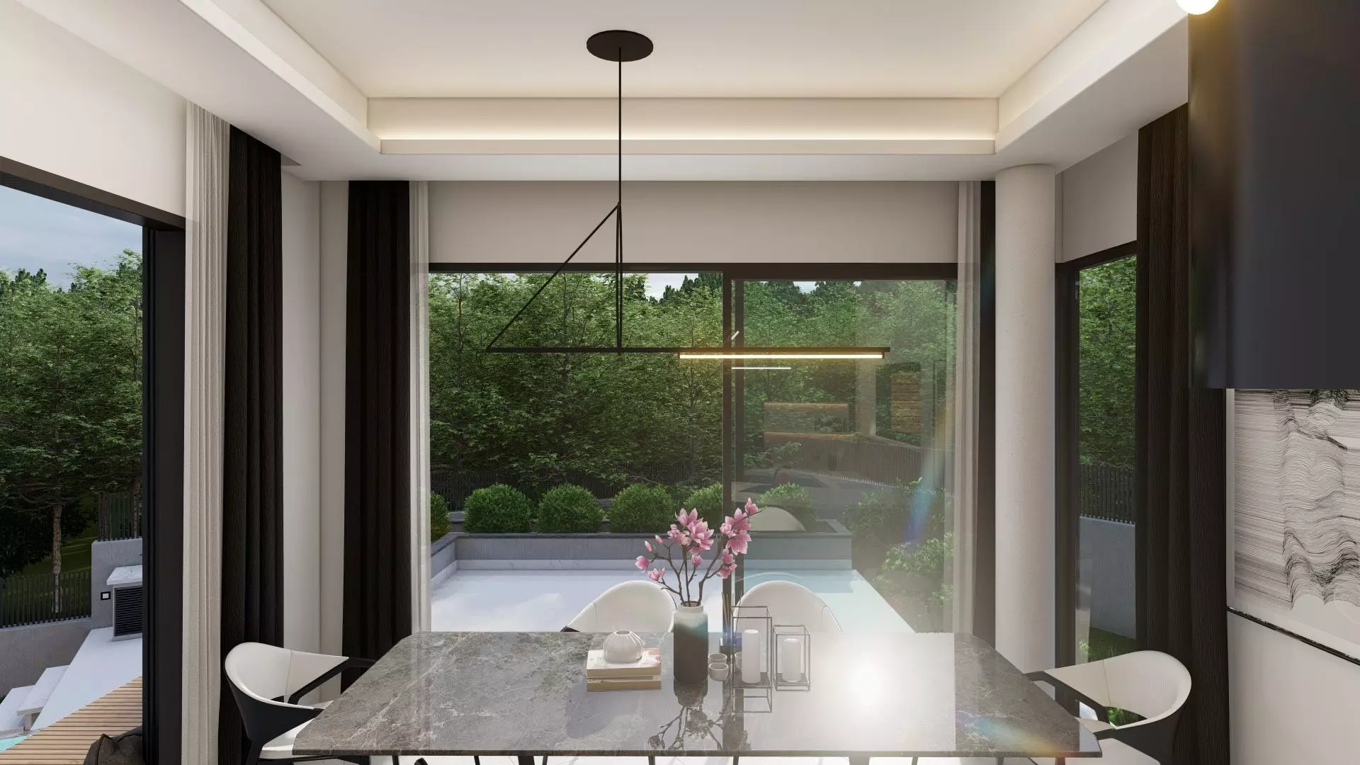 modern chandelier pendant 3d model 3D model_0