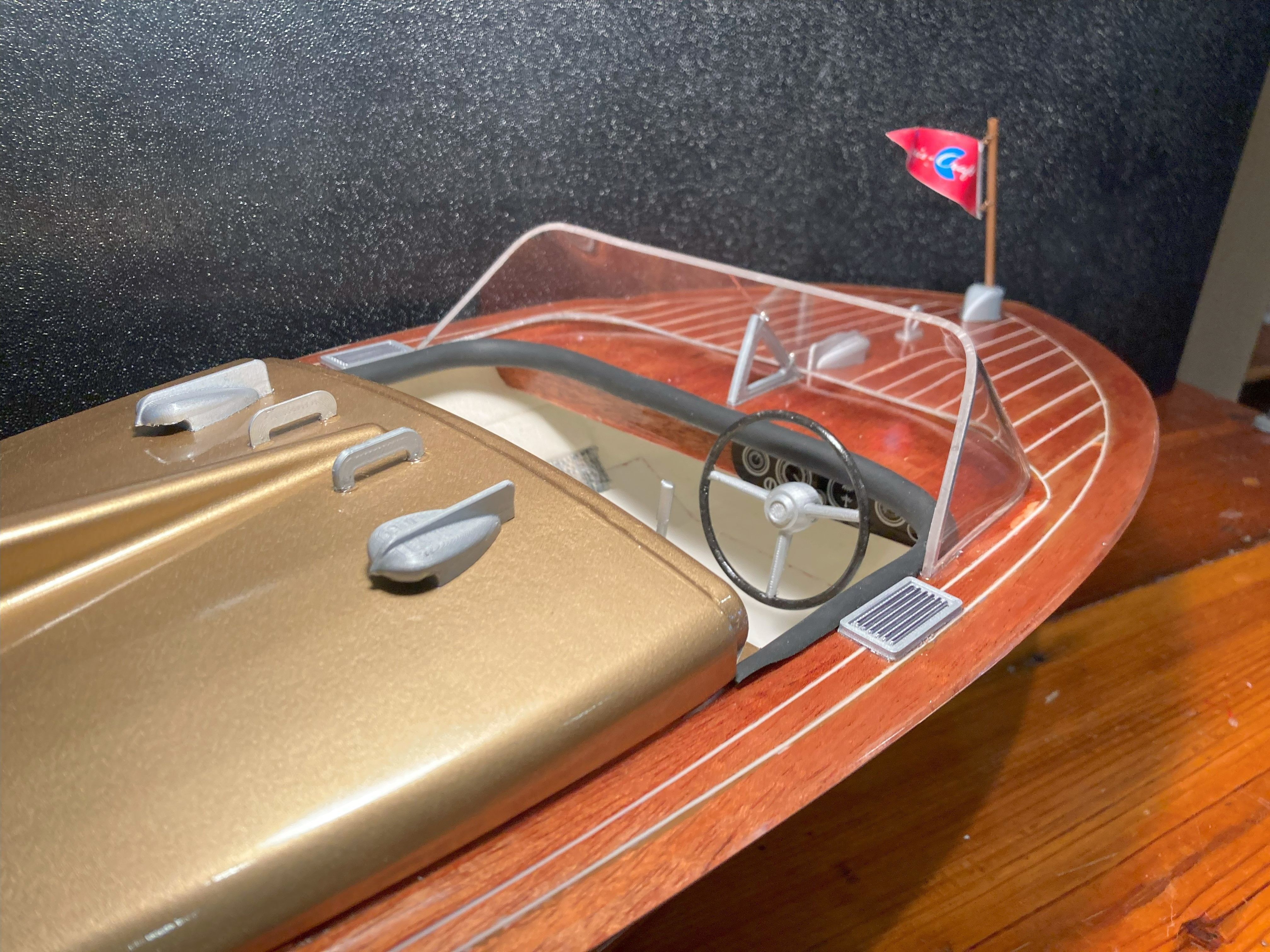 8th Scale 1955 Chris Craft Cobra RC Boat 3D Print files and Inst 3D print model_5