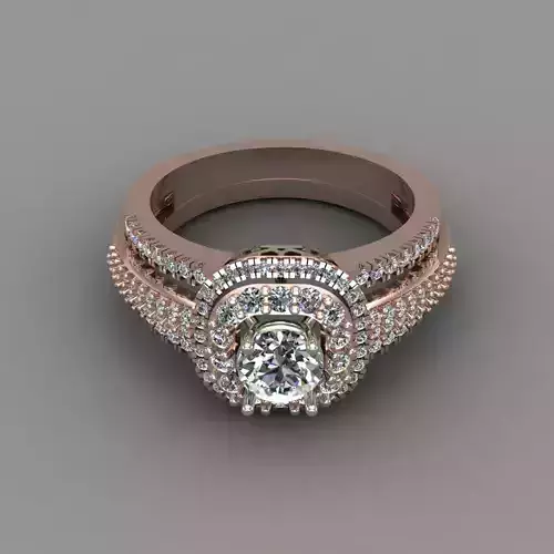 Gorgeous Diamond Ring 3D Print Model