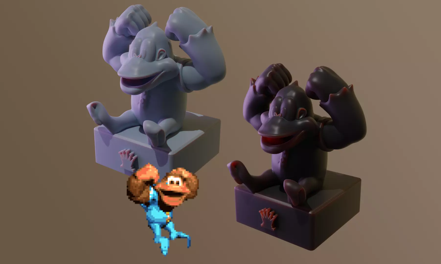Chess Pack Kiddy Kong From DKC3 3D print model_0