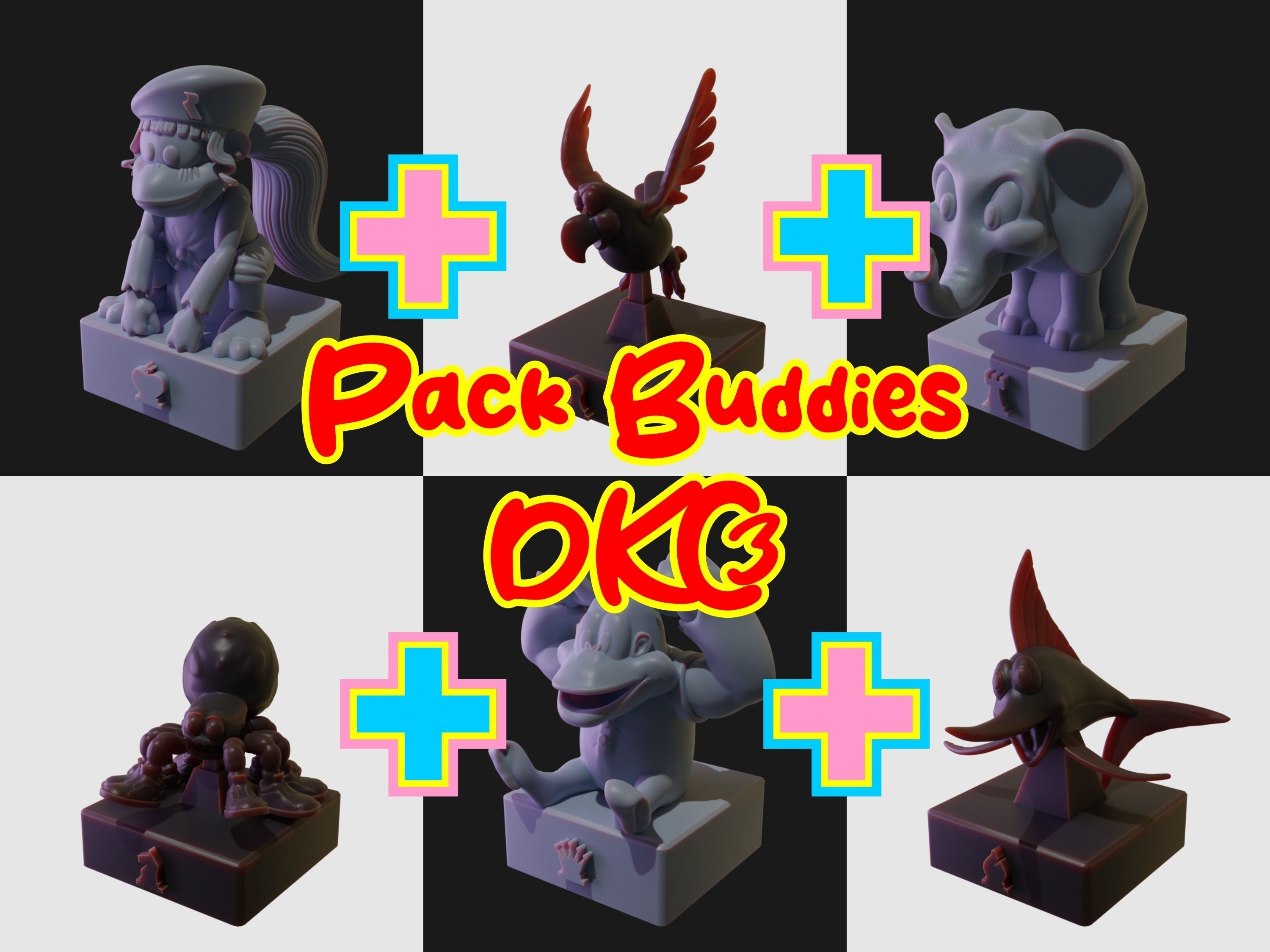 Chess Pack Kiddy Kong From DKC3 3D print model_11