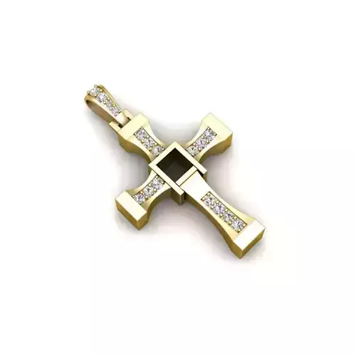 Hanging cross pendent