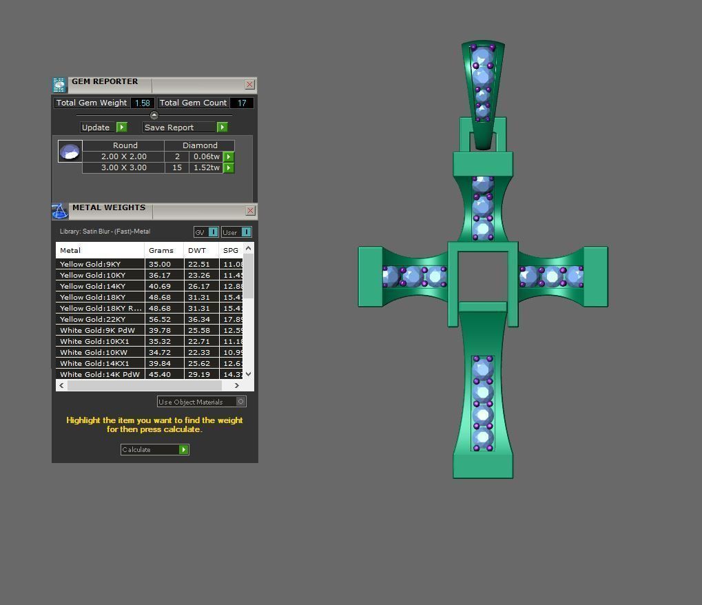Hanging cross pendent 3D print model_3