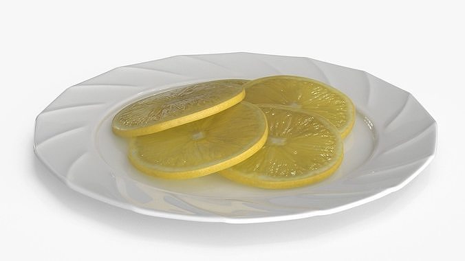 Lemon Slice Low-poly 3D model 4