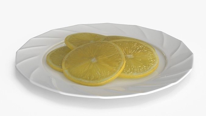 Lemon Slice Low-poly 3D model 7