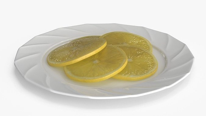 Lemon Slice Low-poly 3D model 5