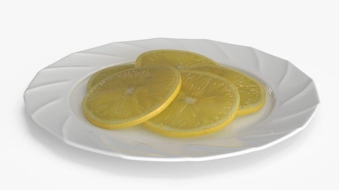 Lemon Slice Low-poly 3D model 6