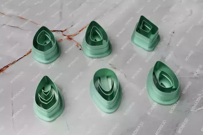 Shape Clay Cutter have Inner Hole set of 06 PCS