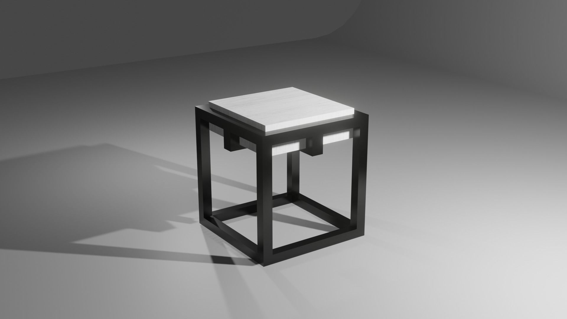 Designed low-poly chair for interiors Low-poly 3D model_3