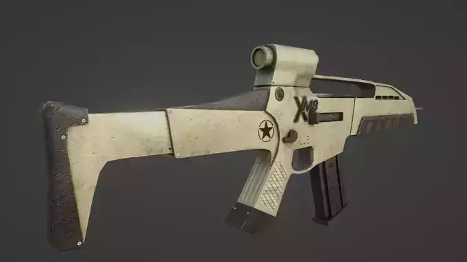 XM8 Rifle Low-poly 3D model