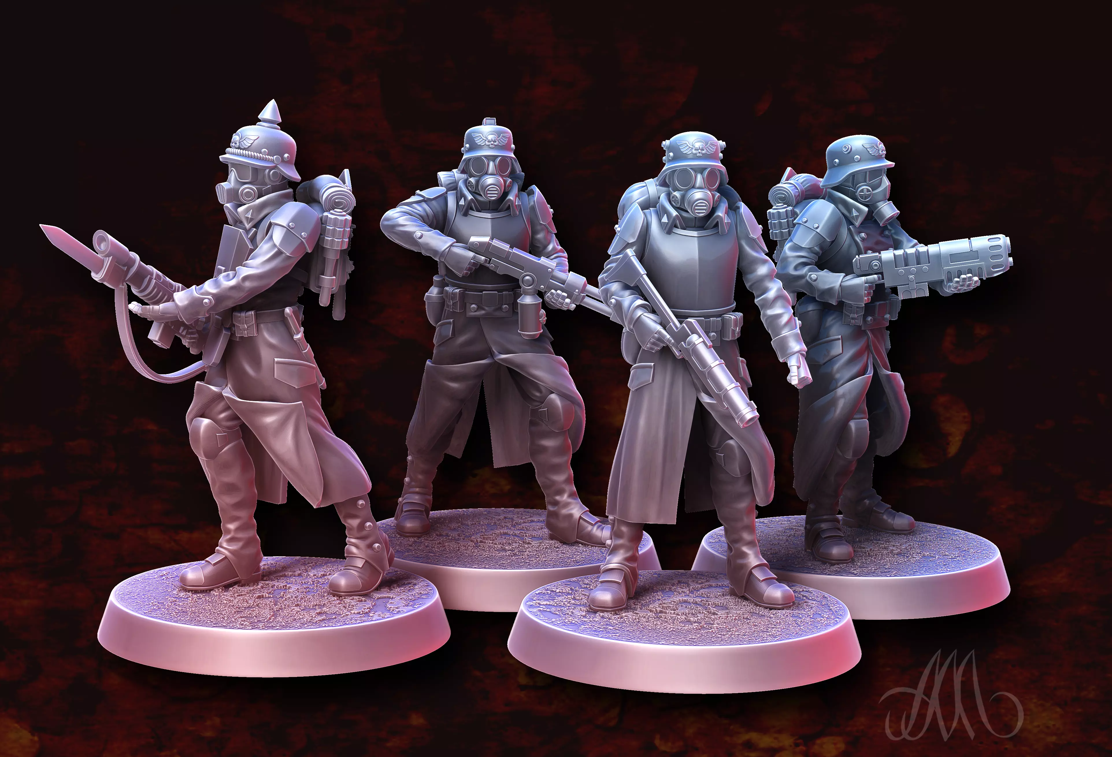 Death Korps Soldier pre-supported 3D print model_0