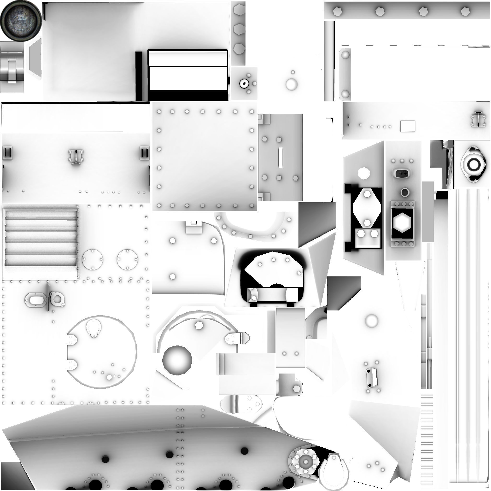 Tank    t 60 Low-poly 3D model_13
