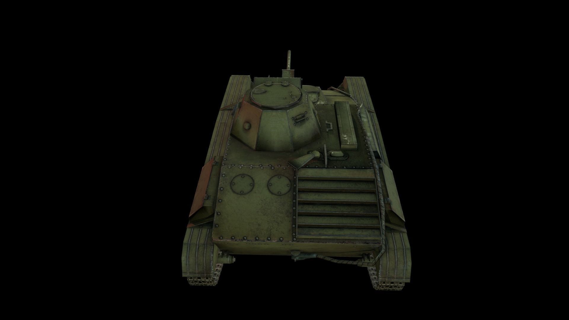 Tank    t 60 Low-poly 3D model_10