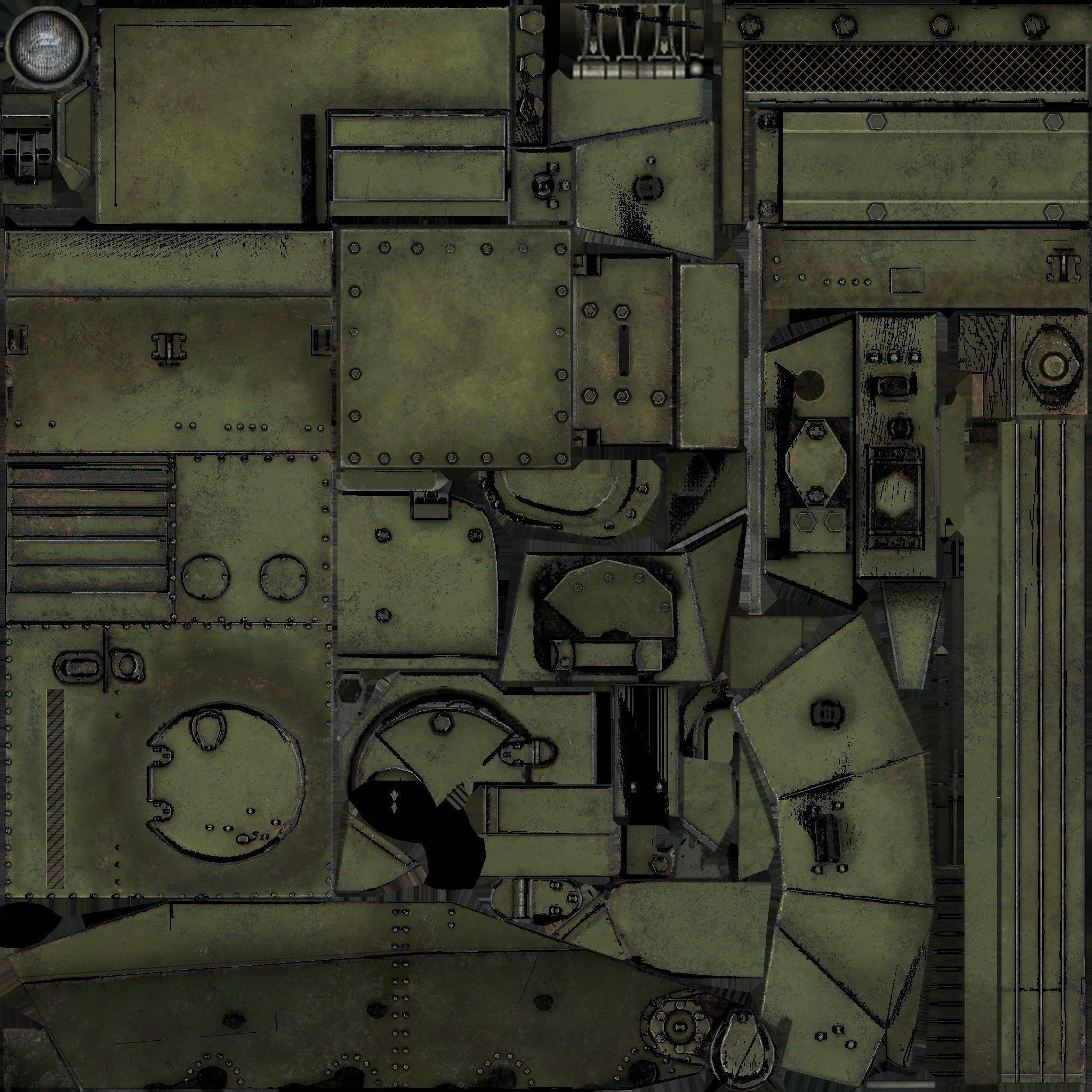 Tank    t 60 Low-poly 3D model_17