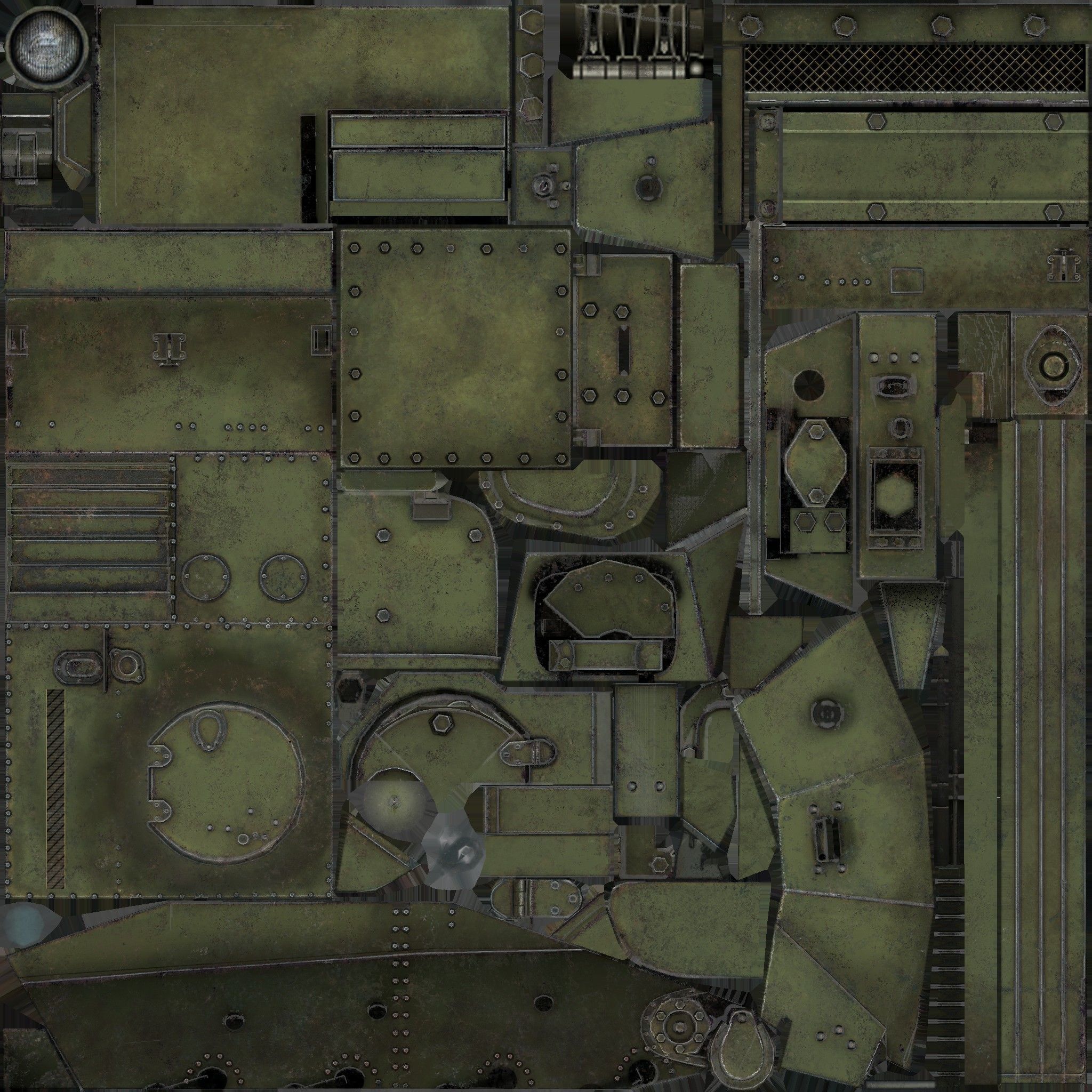 Tank    t 60 Low-poly 3D model_16