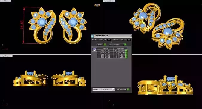 Creative Earring Love Twice