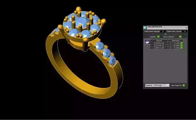 Round Engagement Ring