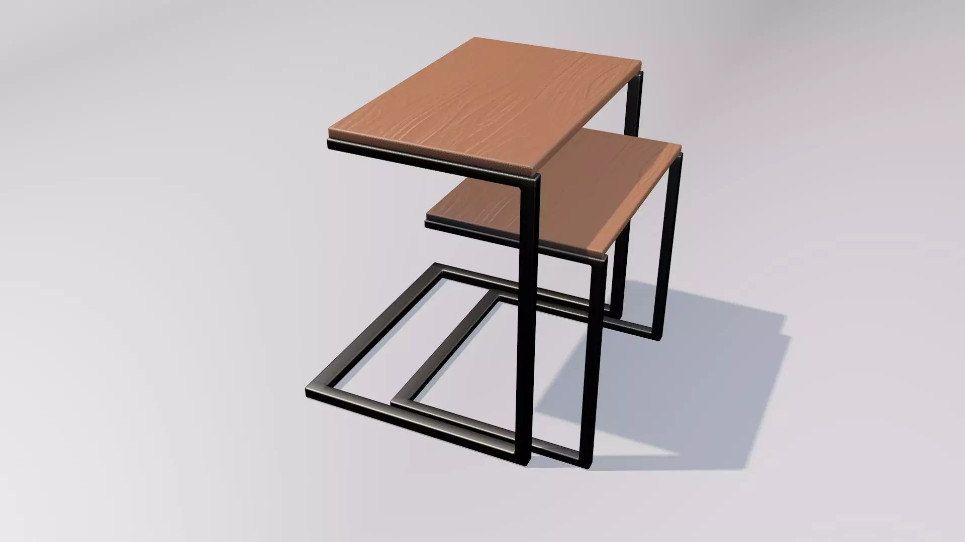 3d wooden tables for decoration Low-poly 3D model