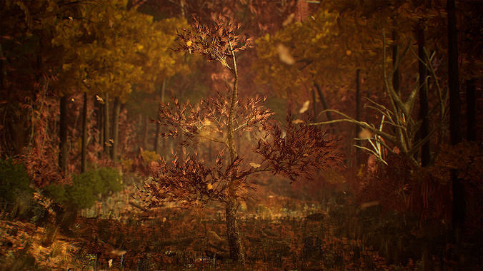Deciduous Trees 200 Assets Low-poly 3D model 3