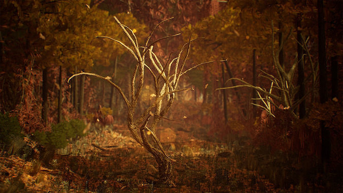 Deciduous Trees 200 Assets Low-poly 3D model 6