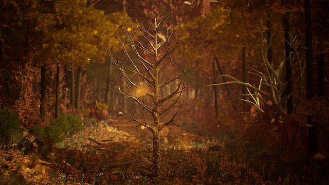 Deciduous Trees 200 Assets Low-poly 3D model 2
