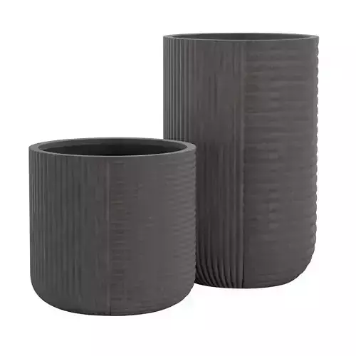 concrete garden geometric pots