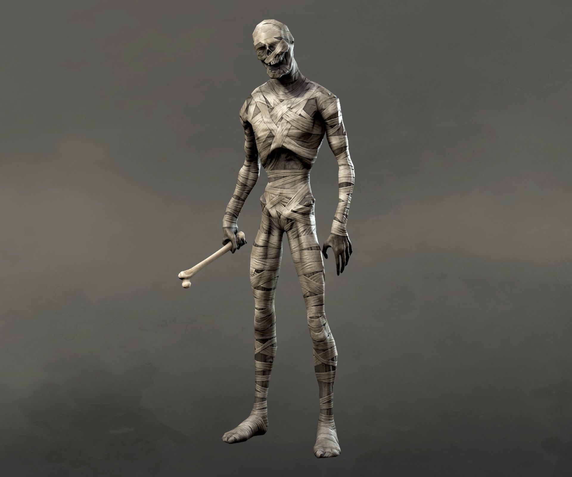 Mummy Creature - Animated lowpoly character Low-poly 3D model_10