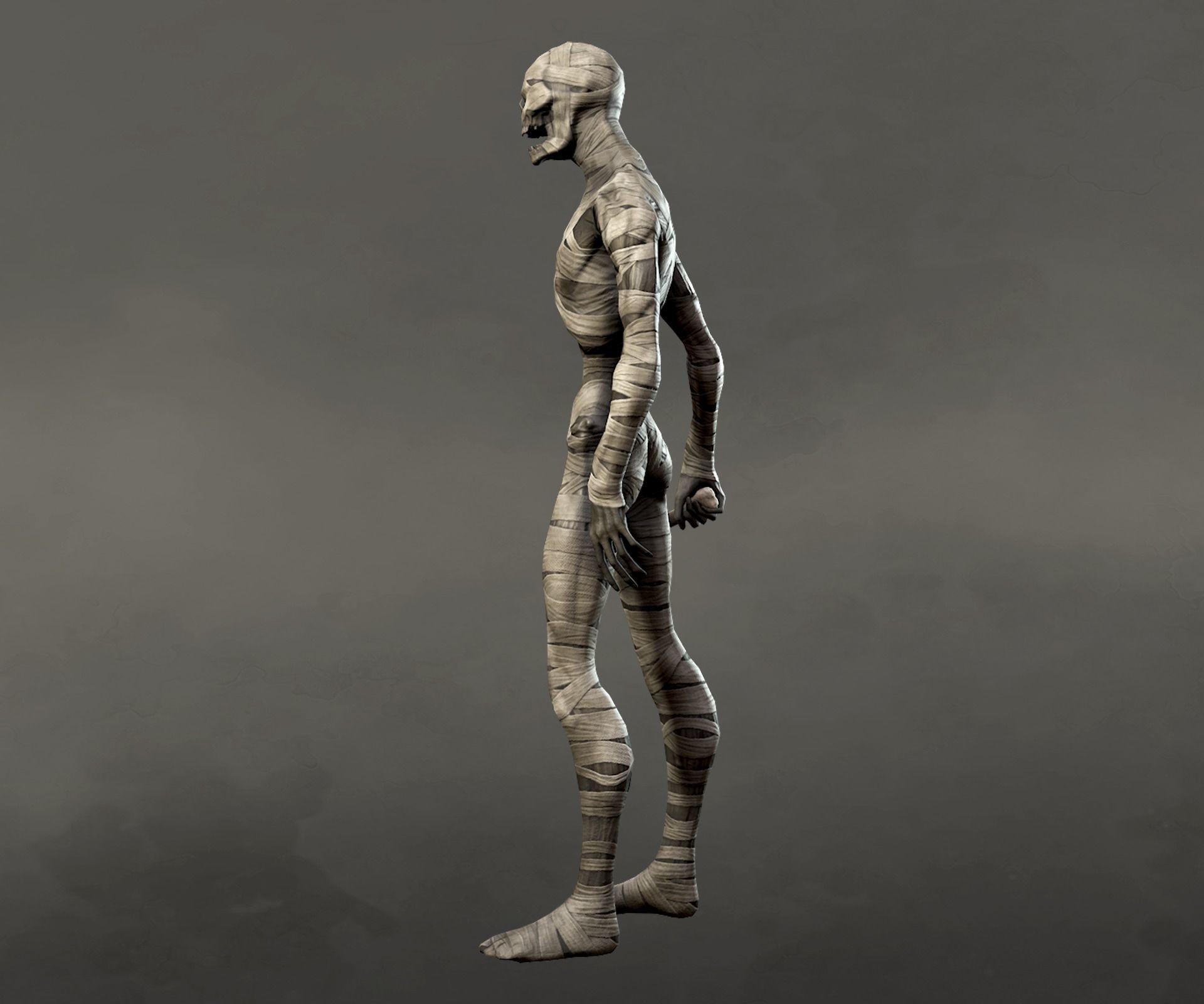 Mummy Creature - Animated lowpoly character Low-poly 3D model_12
