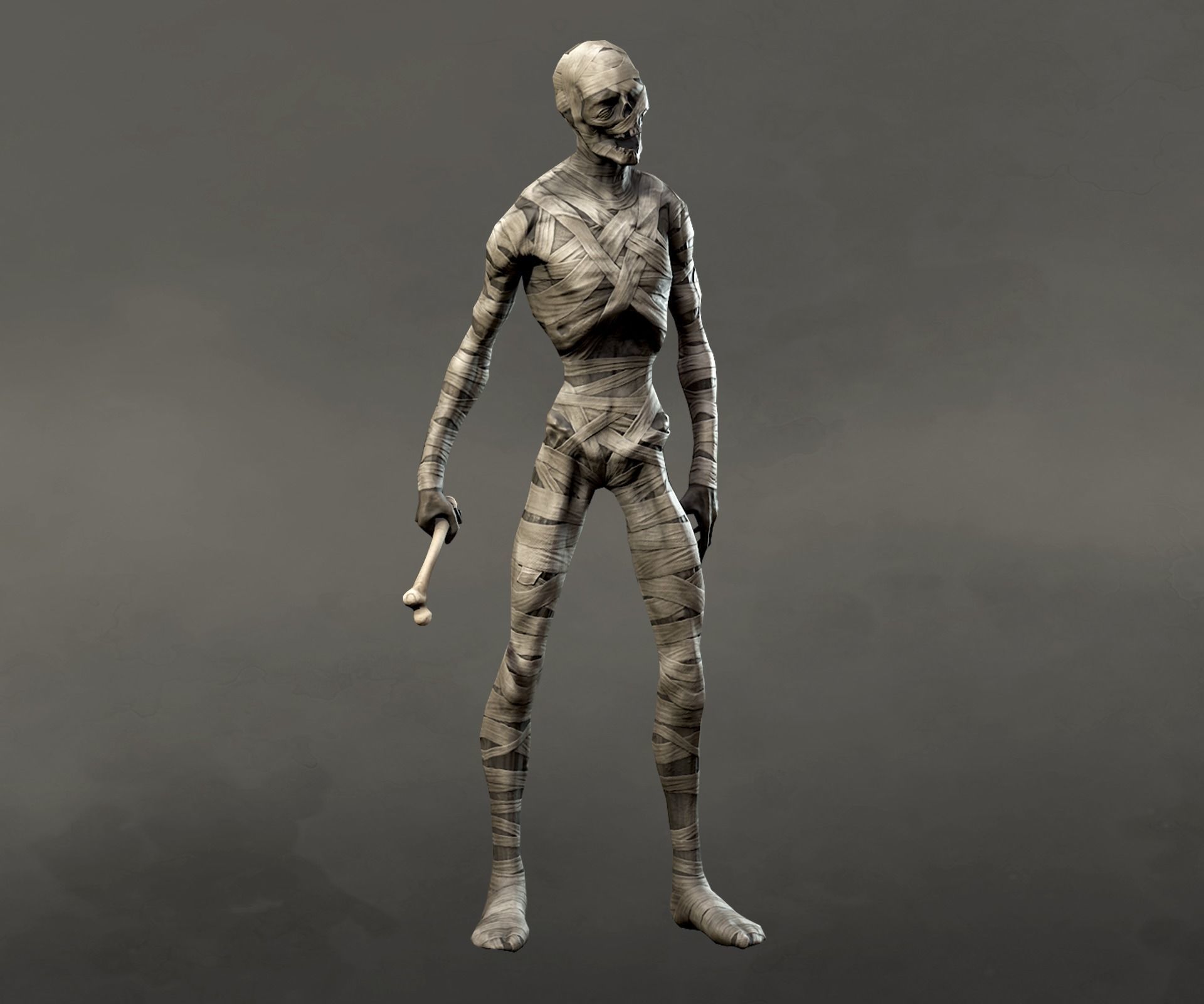 Mummy Creature - Animated lowpoly character Low-poly 3D model_15