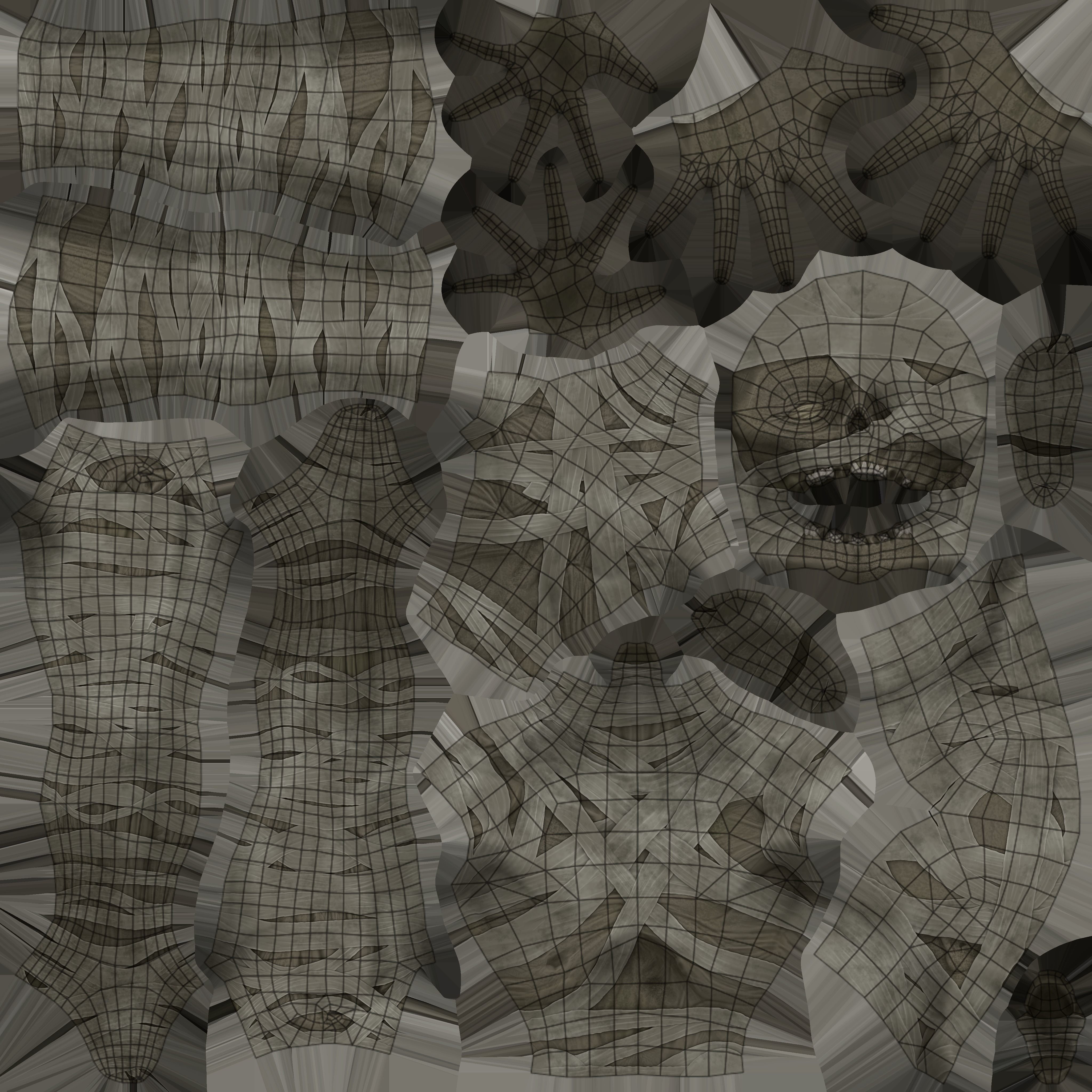 Mummy Creature - Animated lowpoly character Low-poly 3D model_17