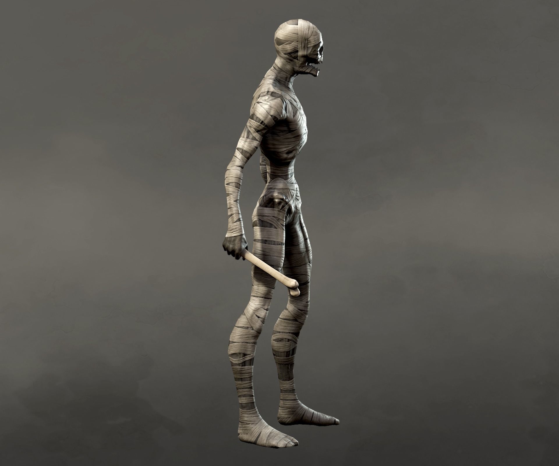 Mummy Creature - Animated lowpoly character Low-poly 3D model_14