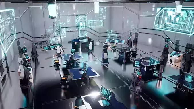 SciFi Office 16 Assets