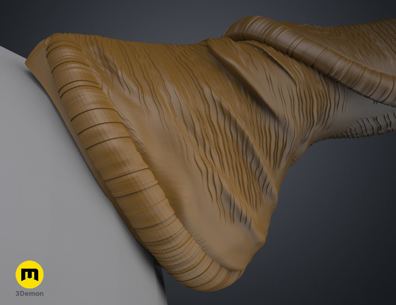 Wrinkled Beast Horns 3D print model_17