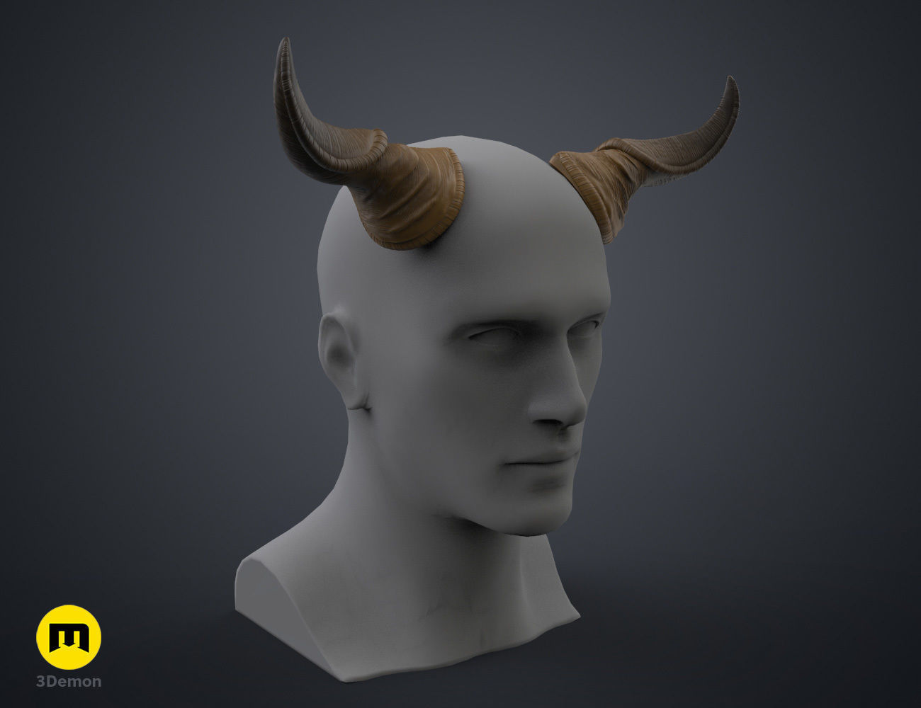 Wrinkled Beast Horns 3D print model_21