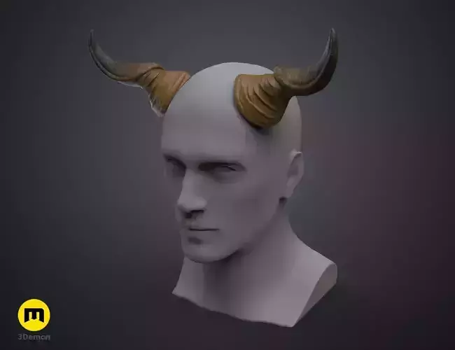 Wrinkled Beast Horns 3D print model