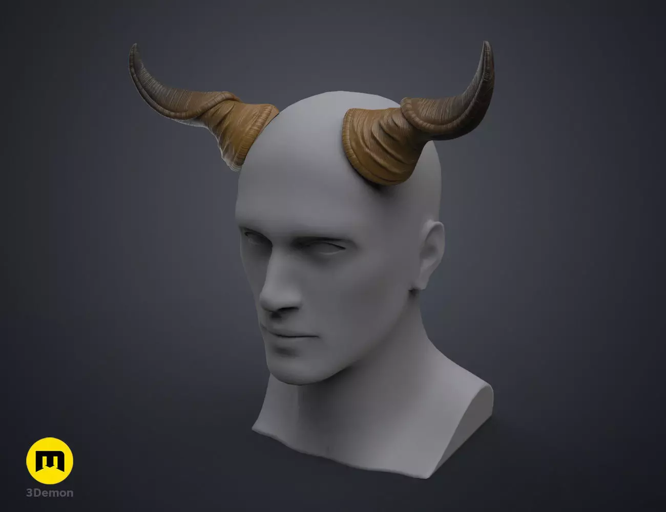 Wrinkled Beast Horns 3D print model_0
