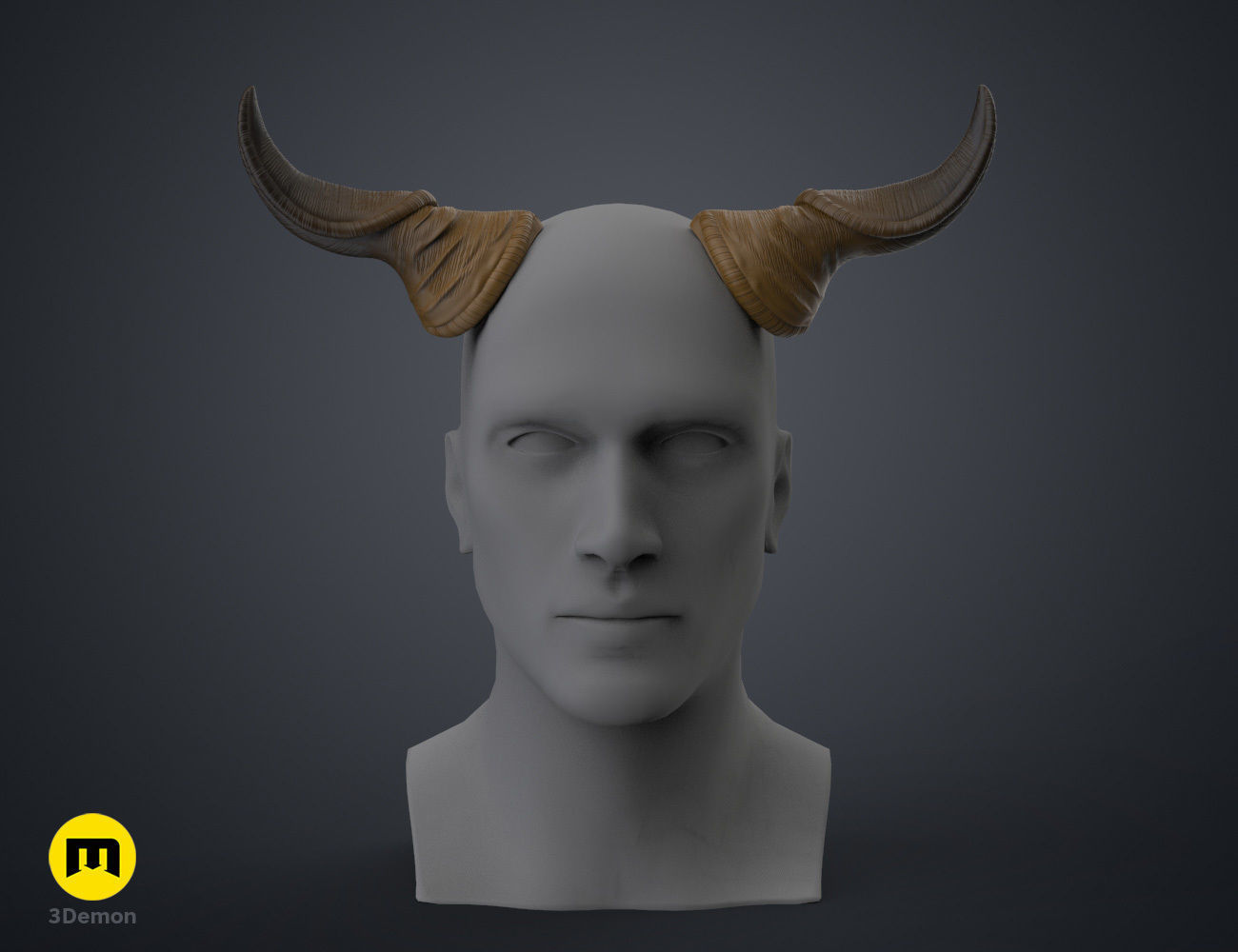 Wrinkled Beast Horns 3D print model_1